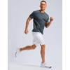 image:imageG Gradual Mens Workout Gym Shorts with 2 Zipper Pockets 7 5 9 Quick Dry Athletic Running Basketball Shorts for MenWhite