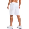 image:imageG Gradual Mens Workout Gym Shorts with 2 Zipper Pockets 7 5 9 Quick Dry Athletic Running Basketball Shorts for MenWhite
