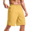 image:imageG Gradual Mens Workout Gym Shorts with 2 Zipper Pockets 7 5 9 Quick Dry Athletic Running Basketball Shorts for MenYellow