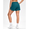 image:imageG Gradual Womens Running Shorts with Mesh Liner 3 Workout Athletic Shorts for Women with Phone PocketsBorealis Green