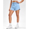 image:imageG Gradual Womens Running Shorts with Mesh Liner 3 Workout Athletic Shorts for Women with Phone PocketsLight Blue