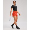 image:imageG Gradual Womens Running Shorts with Mesh Liner 3 Workout Athletic Shorts for Women with Phone PocketsPoppy