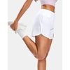 image:imageG Gradual Womens Running Shorts with Mesh Liner 3 Workout Athletic Shorts for Women with Phone PocketsWhite