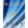 image:imageMens Sun Protection Shirts UPF 50 Long Sleeve Hoodie with 2 Pockets UV SPF Fishing Hiking Rash Guard ShirtsGradient Blue White