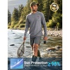 image:imageMens Sun Protection Shirts UPF 50 Rash Guard for Men Swim Long Sleeve Hiking Fishing Athletic Workout ShirtCoconut Tree