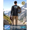 image:imageMens Sun Protection Shirts UPF 50 Rash Guard for Men Swim Long Sleeve Hiking Fishing Athletic Workout ShirtSunset