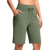 image:imageG Gradual Bermuda Shorts for Women with Pockets 10 Knee Length Womens High Waisted Long Shorts for Walking Athletic WorkoutOlive Green