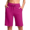 image:imageG Gradual Bermuda Shorts for Women with Pockets 10 Knee Length Womens High Waisted Long Shorts for Walking Athletic WorkoutRose Pink