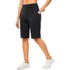 image:imageG Gradual Bermuda Shorts for Women with Pockets 12 Knee Length Womens High Waisted Stretch Long Shorts Walking CasualBlack