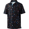 image:imageG Gradual Boys Golf Shirts Performance Short Sleeve Print Polo Collared Lightweight Soft Youth Kids Shirt for Dress CasualBlack Pentagram