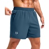image:imageG Gradual Mens Workout Gym Shorts with 2 Zipper Pockets 7 5 9 Quick Dry Athletic Running Basketball Shorts for MenBlue