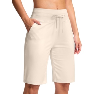 image:imageG Gradual Bermuda Shorts for Women with Pockets 10 Knee Length Womens High Waisted Long Shorts for Walking Athletic WorkoutBeige