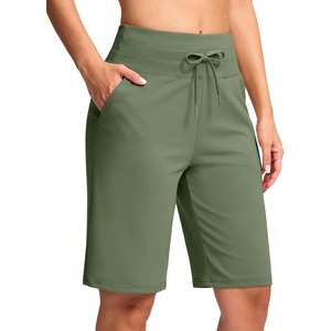 image:imageG Gradual Bermuda Shorts for Women with Pockets 10 Knee Length Womens High Waisted Long Shorts for Walking Athletic WorkoutOlive Green