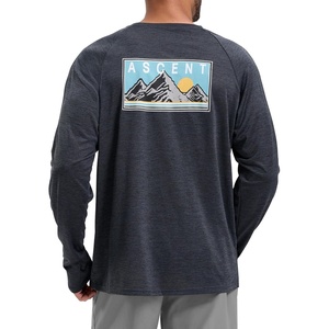 image:imageMens Sun Protection Shirts UPF 50 Rash Guard for Men Swim Long Sleeve Hiking Fishing Athletic Workout ShirtSunset