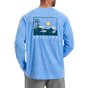 image:imageMens Sun Protection Shirts UPF 50 Rash Guard for Men Swim Long Sleeve Hiking Fishing Athletic Workout ShirtWaves