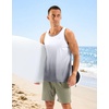 image:imageG Gradual Beach Tank Tops for Men UPF50 Dry Fit Summer Sleeveless Shirts Mens Workout Shirt for Swimming Running AthleticWhite Grey 2XL