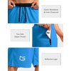 image:imageG Gradual Mens Basketball Shorts with Zipper Pockets Lightweight Quick Dry 11 Long Shorts for Men Athletic GymBlue