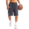 image:imageG Gradual Mens Basketball Shorts with Zipper Pockets Lightweight Quick Dry 11 Long Shorts for Men Athletic GymDark Gray
