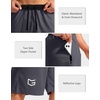 image:imageG Gradual Mens Basketball Shorts with Zipper Pockets Lightweight Quick Dry 11 Long Shorts for Men Athletic GymDark Gray