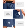 image:imageG Gradual Mens Basketball Shorts with Zipper Pockets Lightweight Quick Dry 11 Long Shorts for Men Athletic GymDusty Blue
