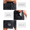 image:imageG Gradual Mens Basketball Shorts with Zipper Pockets Lightweight Quick Dry 11 Long Shorts for Men Athletic GymGray Camo