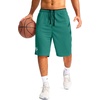 image:imageG Gradual Mens Basketball Shorts with Zipper Pockets Lightweight Quick Dry 11 Long Shorts for Men Athletic GymGreen