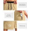 image:imageG Gradual Mens Basketball Shorts with Zipper Pockets Lightweight Quick Dry 11 Long Shorts for Men Athletic GymKhaki