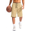 image:imageG Gradual Mens Basketball Shorts with Zipper Pockets Lightweight Quick Dry 11 Long Shorts for Men Athletic GymKhaki
