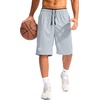 image:imageG Gradual Mens Basketball Shorts with Zipper Pockets Lightweight Quick Dry 11 Long Shorts for Men Athletic GymLight Gray