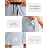 image:imageG Gradual Mens Basketball Shorts with Zipper Pockets Lightweight Quick Dry 11 Long Shorts for Men Athletic GymLight Gray