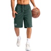 image:imageG Gradual Mens Basketball Shorts with Zipper Pockets Lightweight Quick Dry 11 Long Shorts for Men Athletic GymOlive