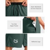 image:imageG Gradual Mens Basketball Shorts with Zipper Pockets Lightweight Quick Dry 11 Long Shorts for Men Athletic GymOlive