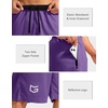 image:imageG Gradual Mens Basketball Shorts with Zipper Pockets Lightweight Quick Dry 11 Long Shorts for Men Athletic GymPurple