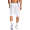 image:imageG Gradual Mens Basketball Shorts with Zipper Pockets Lightweight Quick Dry 11 Long Shorts for Men Athletic GymWhite
