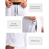 image:imageG Gradual Mens Basketball Shorts with Zipper Pockets Lightweight Quick Dry 11 Long Shorts for Men Athletic GymWhite