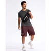 image:imageG Gradual Mens Basketball Shorts with Zipper Pockets Lightweight Quick Dry 11 Long Shorts for Men Athletic GymWine