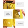 image:imageG Gradual Mens Basketball Shorts with Zipper Pockets Lightweight Quick Dry 11 Long Shorts for Men Athletic GymYellow
