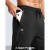 image:imageG Gradual Mens Joggers with Zipper Pockets Athletic Workout Gym Pants Stretch Running Track Jogging Sweatpants for MenBlack
