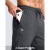 image:imageG Gradual Mens Joggers with Zipper Pockets Athletic Workout Gym Pants Stretch Running Track Jogging Sweatpants for MenDark Grey