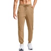 image:imageG Gradual Mens Joggers with Zipper Pockets Athletic Workout Gym Pants Stretch Running Track Jogging Sweatpants for MenDark Khaki