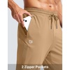 image:imageG Gradual Mens Joggers with Zipper Pockets Athletic Workout Gym Pants Stretch Running Track Jogging Sweatpants for MenDark Khaki