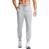 image:imageG Gradual Mens Joggers with Zipper Pockets Athletic Workout Gym Pants Stretch Running Track Jogging Sweatpants for MenHeather Grey Green