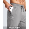 image:imageG Gradual Mens Joggers with Zipper Pockets Athletic Workout Gym Pants Stretch Running Track Jogging Sweatpants for MenLight Grey