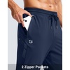 image:imageG Gradual Mens Joggers with Zipper Pockets Athletic Workout Gym Pants Stretch Running Track Jogging Sweatpants for MenNavy