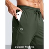 image:imageG Gradual Mens Joggers with Zipper Pockets Athletic Workout Gym Pants Stretch Running Track Jogging Sweatpants for MenOlive Green