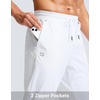 image:imageG Gradual Mens Joggers with Zipper Pockets Athletic Workout Gym Pants Stretch Running Track Jogging Sweatpants for MenWhite