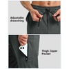 image:imageG Gradual Mens Joggers with Zipper Pockets Athletic Workout Running Track Pants Stretch Gym Sweatpants for MenCharcoal Heather