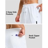 image:imageG Gradual Mens Joggers with Zipper Pockets Athletic Workout Running Track Pants Stretch Gym Sweatpants for MenWhite