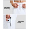 image:imageG Gradual Mens Joggers with Zipper Pockets Athletic Workout Running Track Pants Stretch Gym Sweatpants for MenWhite