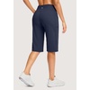image:imageG Gradual Womens 14 Bermuda Long Shorts Knee Length High Waisted Athletic Shorts with Pockets Stretch Casual Summer WalkingB Navy